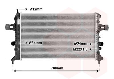 VAN WEZEL radiatorius, variklio aušinimas 37002440